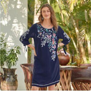 Johnny Was Arva Dress in Eclipse Blue NWT